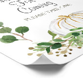 Poster Remerciements de mariage de citrouille pour votre (Coin)