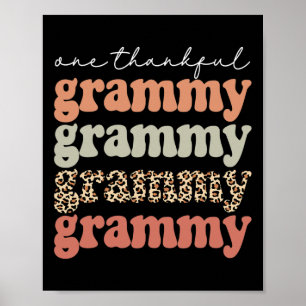 Poster Remerciements Grammy Autumn Tree Feuilles d'automn