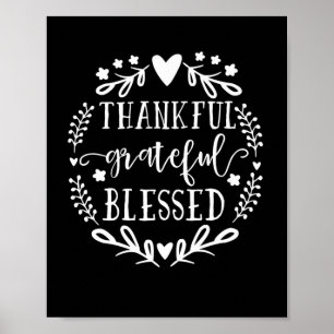 Poster Remerciements Heureux Bienheureux Comfy automne