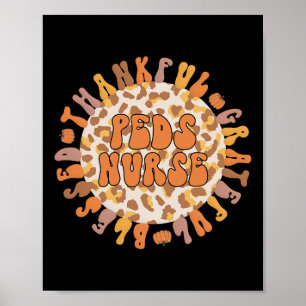 Poster Remerciements Pères Infirmière Thanksgiving Infirm