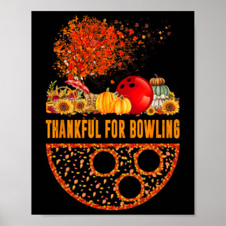 Poster Remerciements Pour Bowling Ball Citrouilles Automn