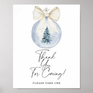 Poster Remerciements pour la baby shower d'hiver Merci d'