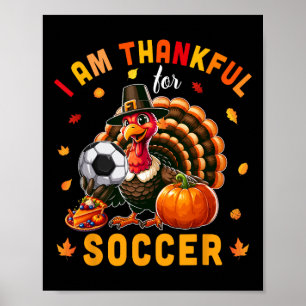 Poster Remerciements Pour Le Football Thanksgiving Turkey