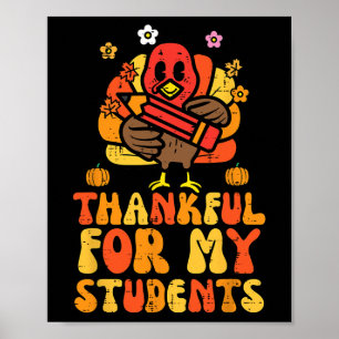 Poster Remerciements Pour Mes Étudiants Thanksgiving Auto