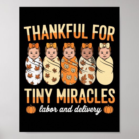 Poster Remerciements Pour Minuscules Miracles Infirmière (Devant)