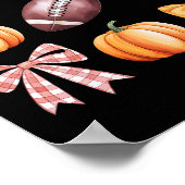 Poster Remerciements Retro Coquette Bow Citrouille de foo (Coin)