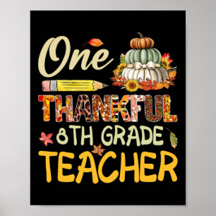 Poster Remerciements Un Citrouille de 8e année enseignant