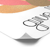 Poster remercier grâces grâces turkey design (Coin)