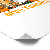 Poster Remercier le Citrouille indien Pilgrim Thanksgivin (Coin)