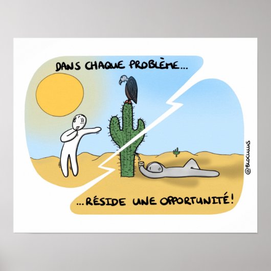 Poster "Remerciez vos problèmes" (Voorkant)