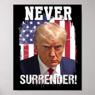 Poster Remettre Trump Usa Drapeau 2024