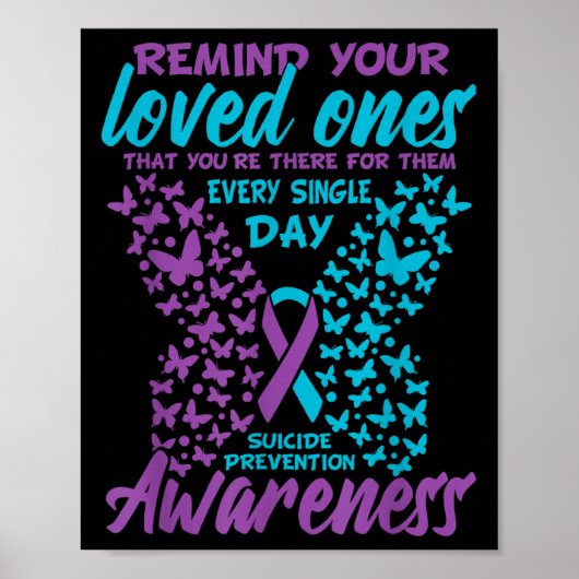 Poster Remind Your Loved Ones Suicide Prevention Awarenes (Devant)