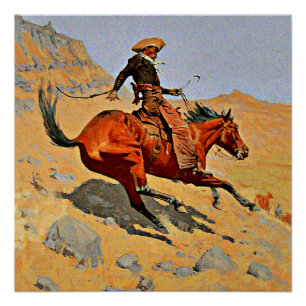 Poster Remington - Le Cowboy,
