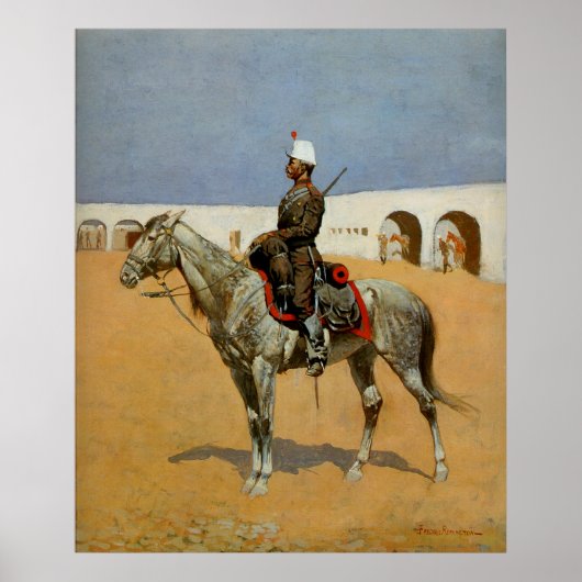 Poster Remington's Cavalryman of the Line, Mexique (1889) (Devant)