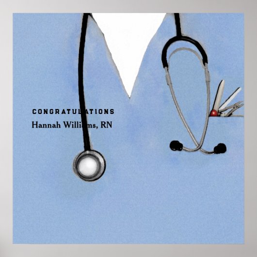 Poster Remise de diplôme de l'école d'infirmières (Devant)