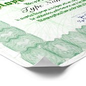 Poster Remise d'un prix de certificat d'employé de l'anné (Coin)