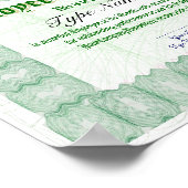 Poster Remise d'un prix de certificat d'employé du mois (Coin)