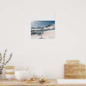 Poster remonte-pentes dans un paysage enneigé ensoleillé (Cuisine)