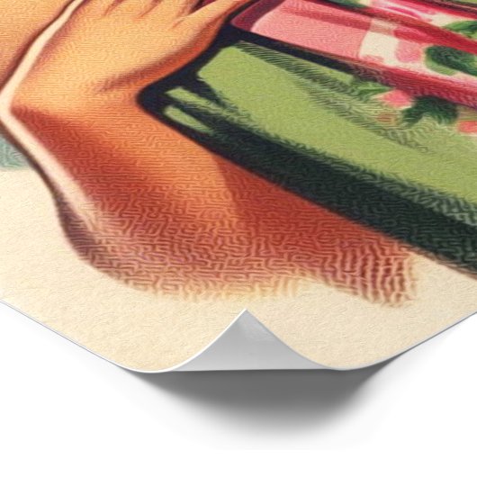 Poster Remorque de douche rétro vers le haut (Coin)