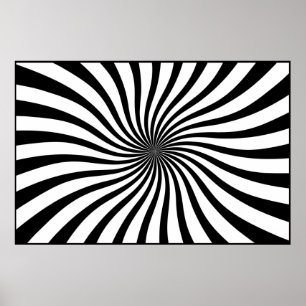 Poster Remous noir et blanc