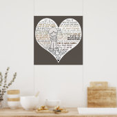 Poster Remplir votre Brown de coeur foncé (Cuisine)