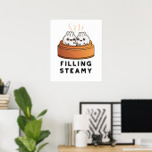 Poster Remplissage Steamy Funny Dimsum Bao Pun (Bureau à domicile)