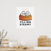 Poster Remplissage Steamy Funny Dimsum Bao Pun (Cuisine)