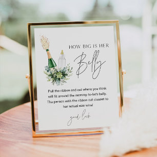 Poster REMY Quelle Est La Taille De Son Ventre Baby showe