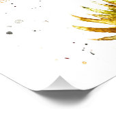 Poster Ren aquarelle Art Orange Brun Forêt Animal (Coin)