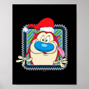 Poster Ren Et Stimpy Festive Noël Santa Hat Stimpy