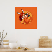 Poster Rena Rouge Orange Badge (Cuisine)
