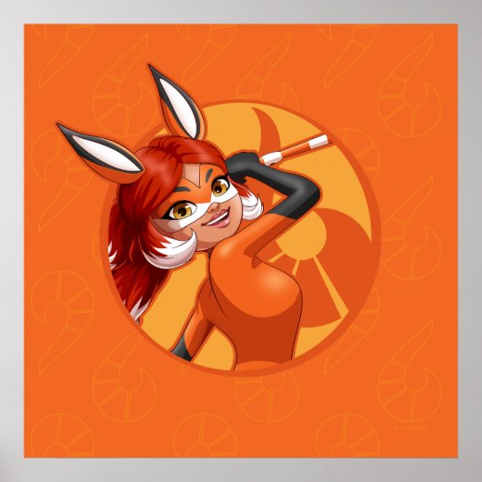 Poster Rena Rouge Orange Badge (Devant)