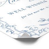 Poster Renaissance Ornate Dusty Blue Conseils & Waches (Coin)