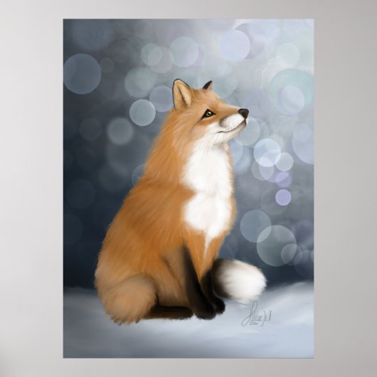 Poster Renard à neige silencieux (Devant)