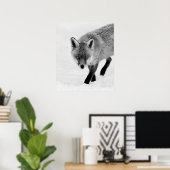 Poster Renard à sonde (Bureau à domicile)