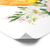 Poster Renard, Animaux De Bois, Boho, Fleurs Roses (Coin)