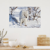 Poster Renard Arctique, Zone de gestion de la faune de Ch (Cuisine)