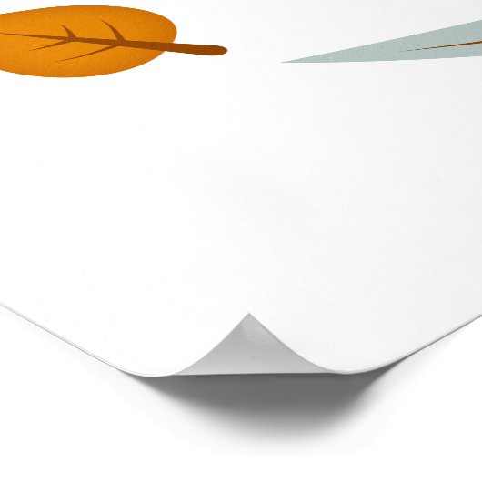 Poster Renard bébé d'automne (Coin)