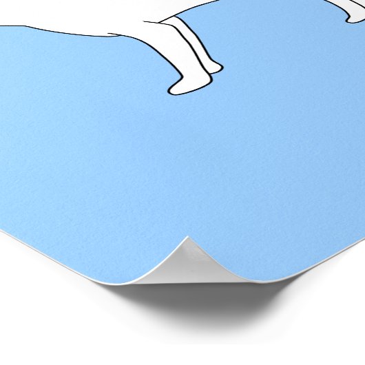 Poster Renard blanc. (Coin)