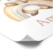 Poster Renard boisé avec boho Rainbow Nursery (Coin)