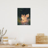 Poster Renard céleste d'Anime dans une forêt de Starlit (Cuisine)