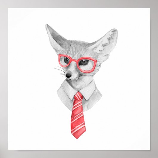 Poster Renard cool (Devant)