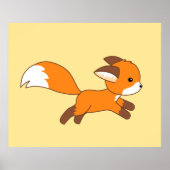 Poster Renard coureur mignon (Devant)
