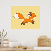 Poster Renard coureur mignon (Cuisine)