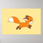 Poster Renard coureur mignon (Devant)