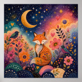 Poster Renard dans le jardin étoilé (Devant)