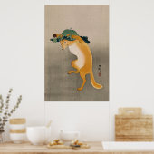 Poster Renard dansant par Ohara Koson (Cuisine)