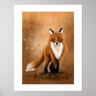 Poster Renard d'automne