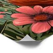 Poster Renard de dessin animé adorable (Coin)