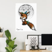 Poster Renard de l'esprit celtique (Bureau à domicile)